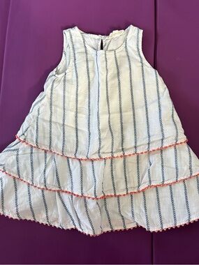 Tucker + Tate White Top with Navy Branding and coral details